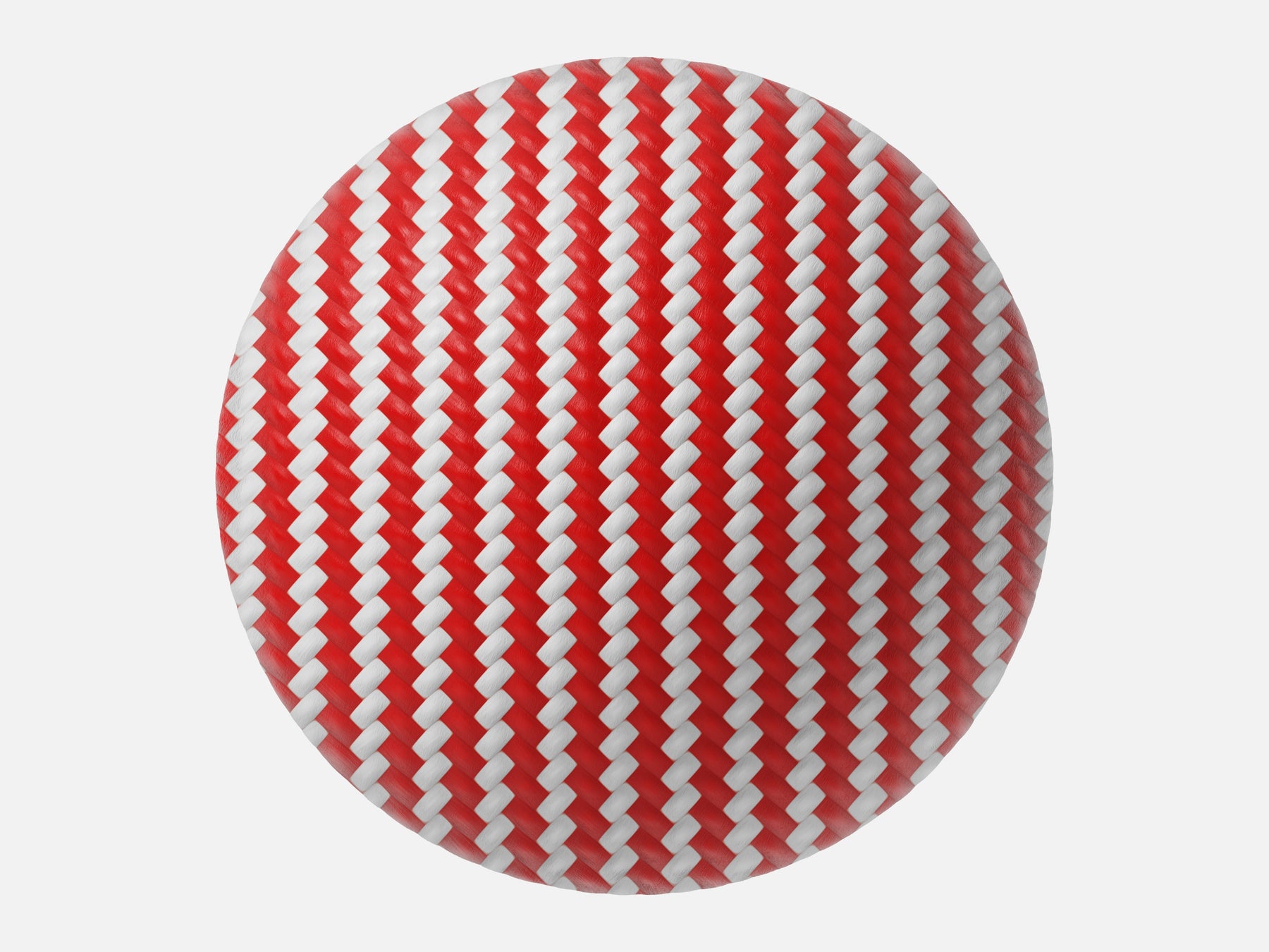 Braided Cable 004 Striped Nylon White Red