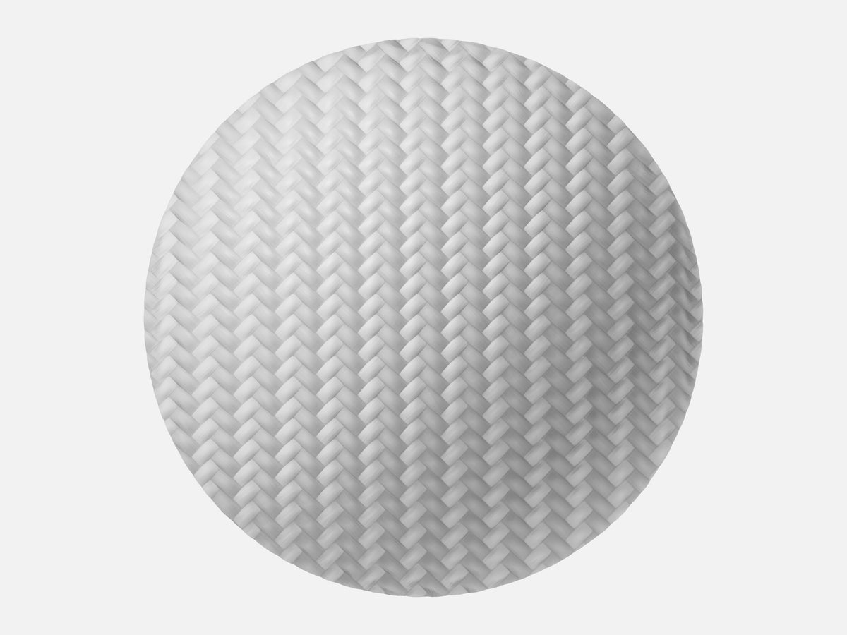 Braided Cable 004 Striped Nylon White
