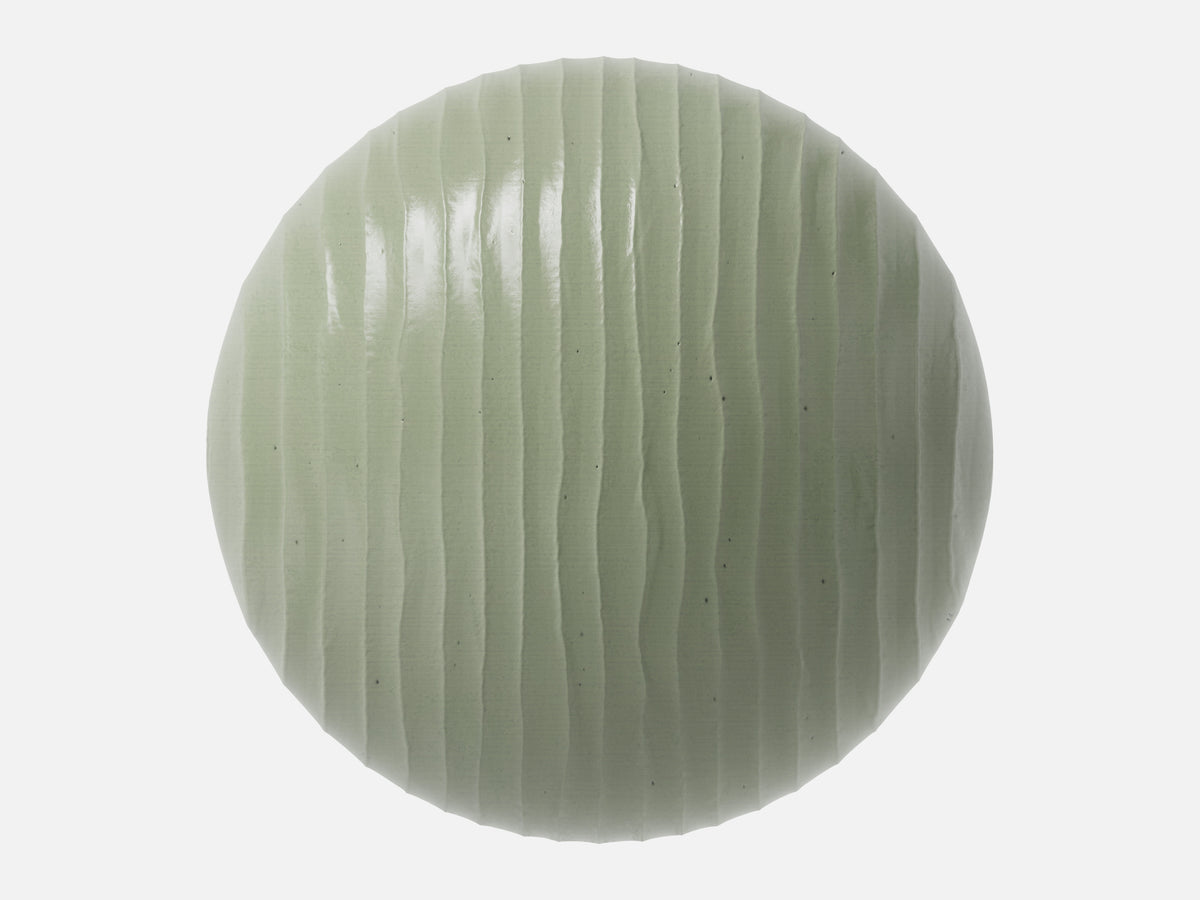 Ceramic 021 Mint Fluted Glaze