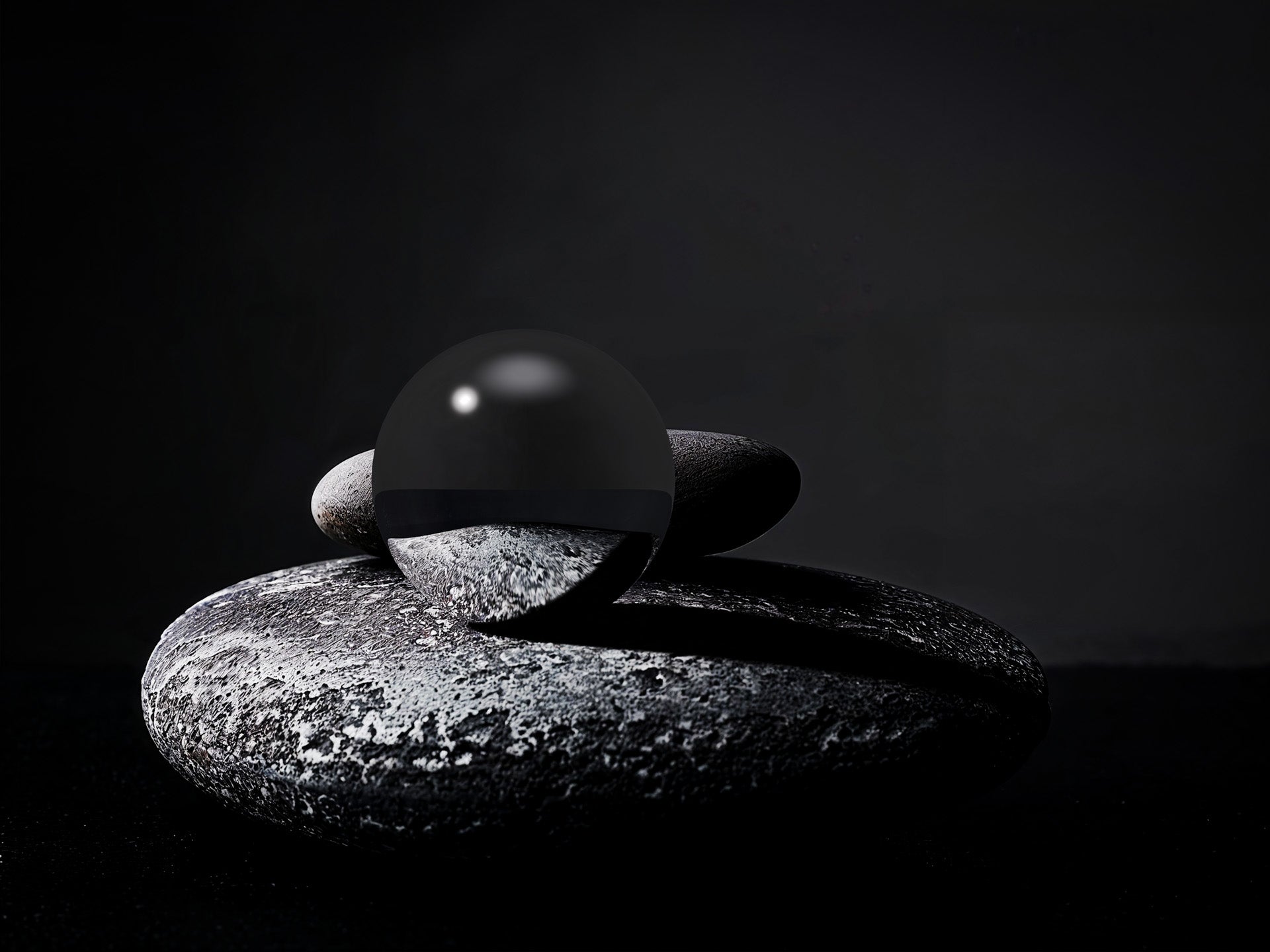 Smooth Stone Stack Scene for KeyShot | Visune 3D Resources