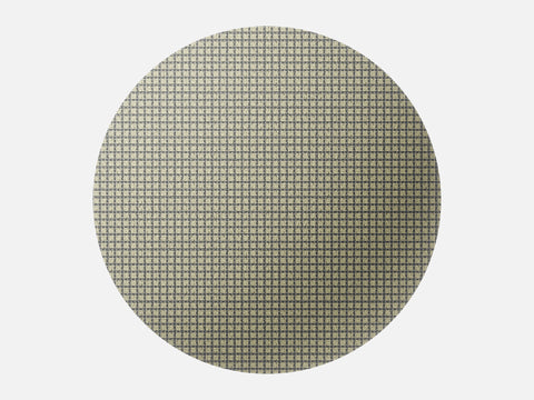 Woven Textile 054 Grid Pastel Yellow